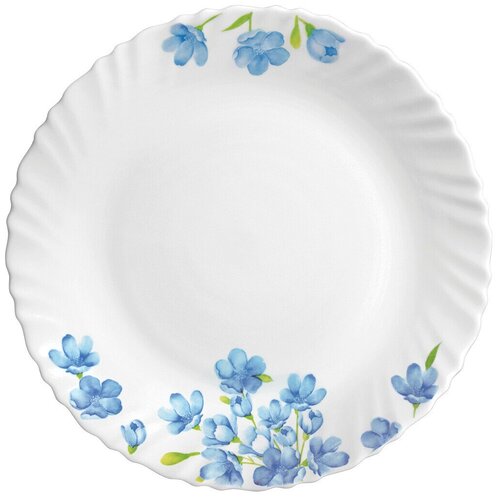 Набор обеденных тарелок, La Opala, Classique, Aster Blue, 250 мм, 6 персон