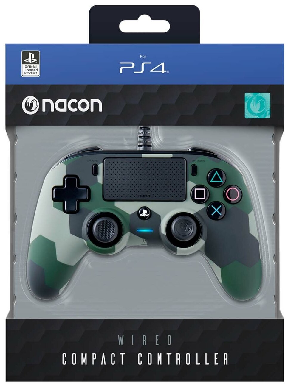 Контроллер игровой Nacon PS4OFCPADCAMGREEN для PS4,