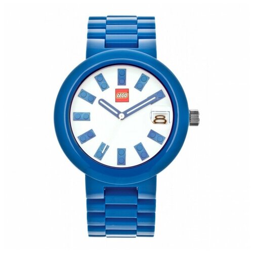 Часы наручные аналоговые LEGO BRICK BLUE ADULT WATCH с календарем (дата) 9007453