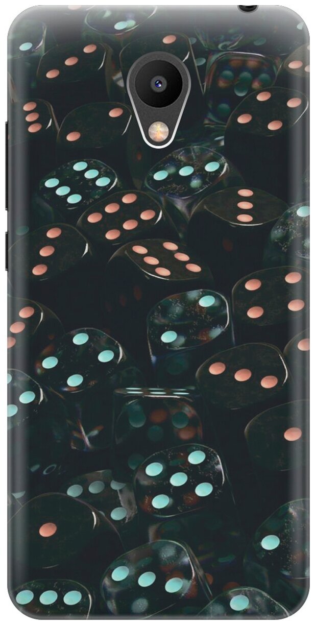 Силиконовый чехол Сине-красные кости на Meizu M6 / Мейзу М6