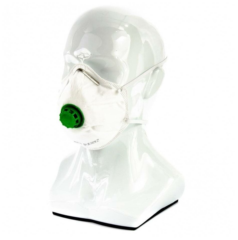 фото Полумаска фильтрующая формованная модель исток 1ФК с клапаном выдоха, FFP2 NR 892597