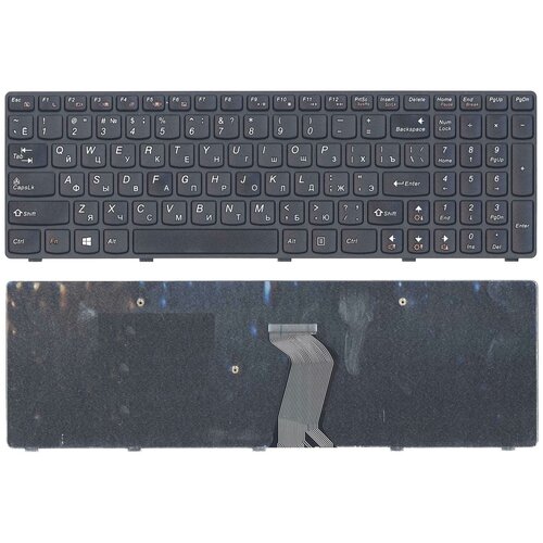 Клавиатура для ноутбука Lenovo IdeaPad G500 G700 черная с черной рамкой 880₽