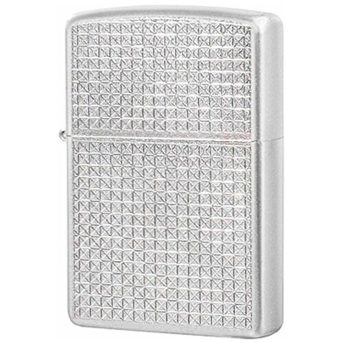 Оригинальная бензиновая зажигалка ZIPPO 205 Diamond Plate с покрытием Satin Chrome