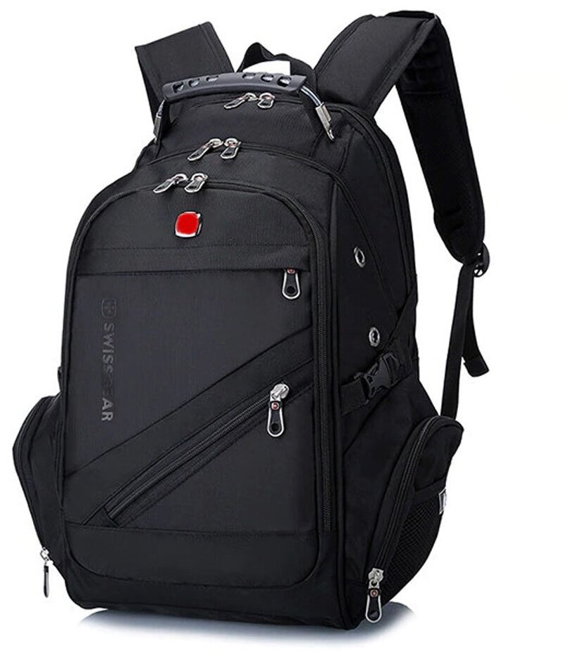 Школьный рюкзак /водонепроницаемый чехол, с отделением для ноутбука 15,6", USB-зарядка /Рюкзак 0188 / чёрный