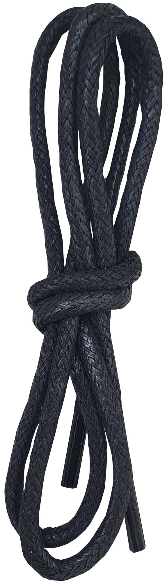 Шнурки орион 100см круглые черные с пропиткой 1пара - фотография № 1