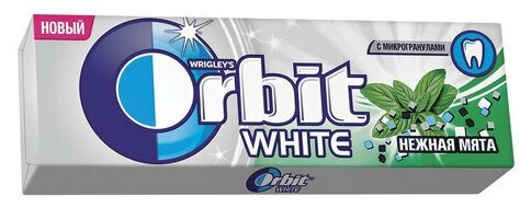 Жевательная резинка 30 шт по 13,6 г Orbit White "Нежная Мята"