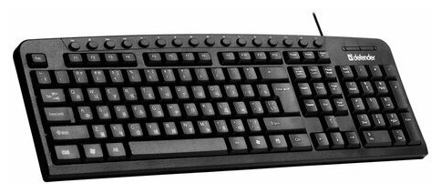 Клавиатура Defender 45470 проводная Focus HB-470 RU черный мультимедиа 57000₽