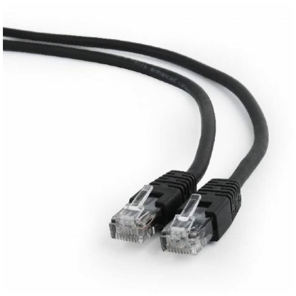 фото Патч-корд UTP Cablexpert PP6U-0.5M/BK кат.6, 0.5м, литой, многожильный (чёрный)