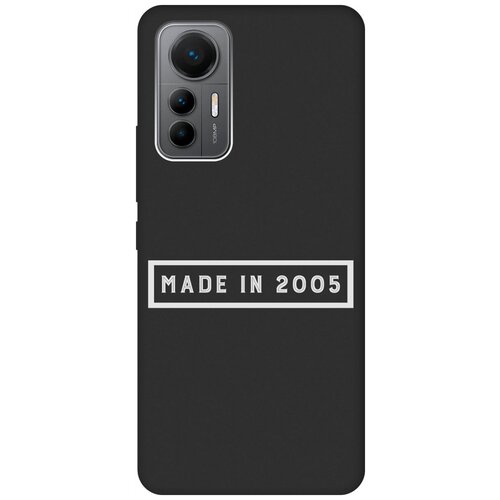 Матовый Soft Touch силиконовый чехол на Xiaomi 12 Lite, Сяоми 12 Лайт с 3D принтом 2005 W черный матовый soft touch силиконовый чехол на xiaomi 12 lite сяоми 12 лайт с 3d принтом brain plus heart w черный