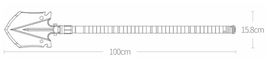 Многофункциональная лопата Xiaomi Nextool Multifunction Shovel Big 100 см - фотография № 10