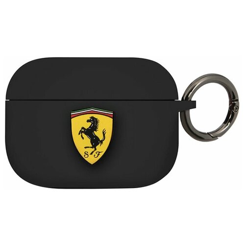 Чехол Ferrari для Airpods silicone case with ring black