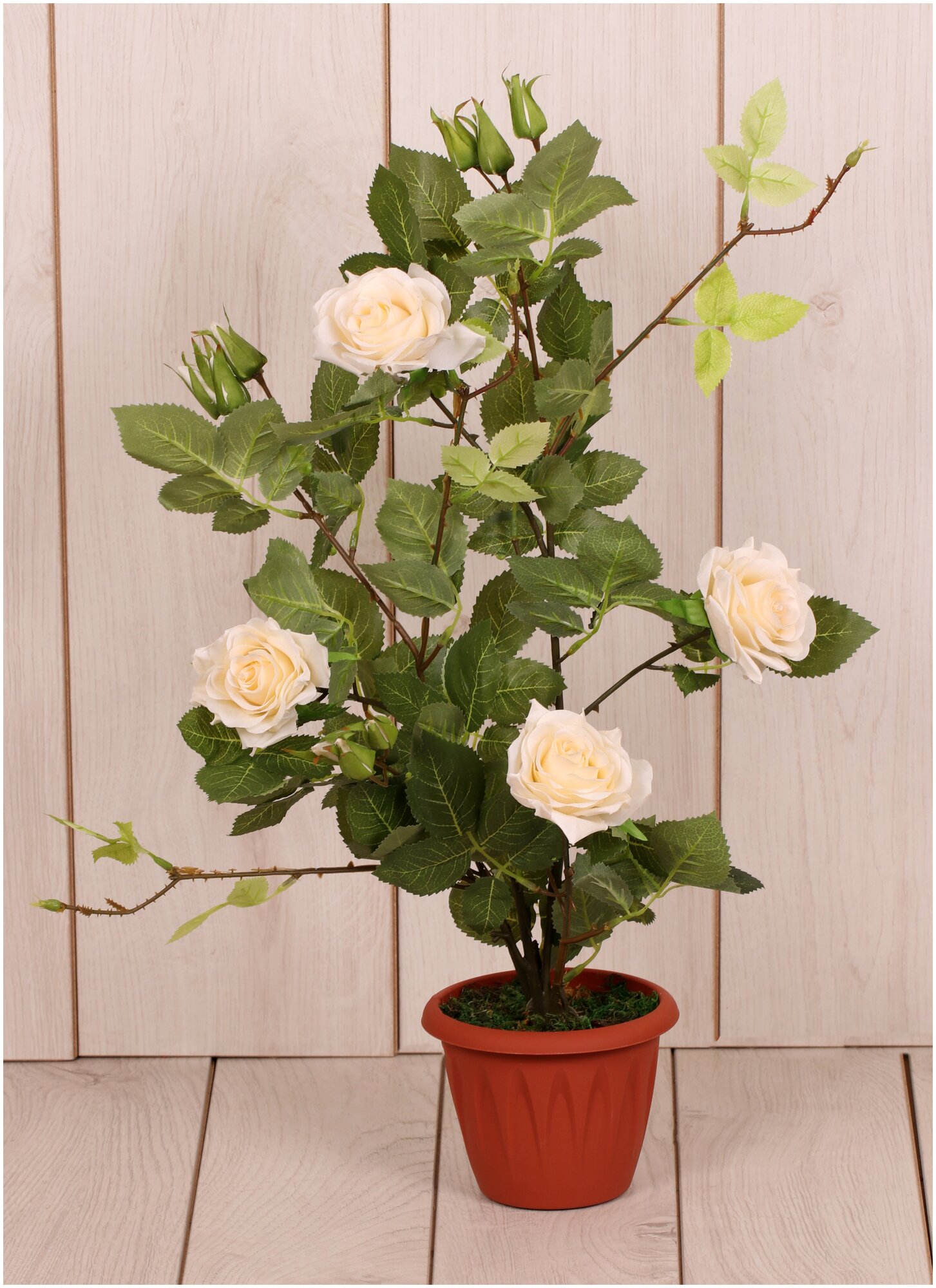 Искусственные цветы / Розы в горшке / Искусственные цветы для декора / Искусственные растения / искусственные цветы в кашпо