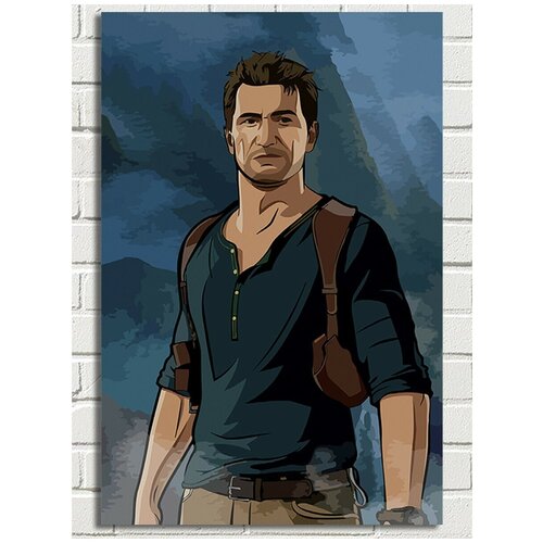 картина по номерам на холсте игра uncharted нейтан дрейк 9178 г 60x40 Картина по номерам игра Uncharted Нейтан Дрейк - 6589 В 60x40