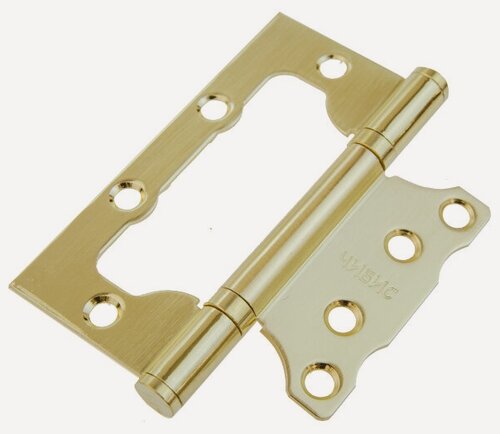 Изображение товара Петля дверная накладная универсальная без врезки, 125х75х2,5-2ВВ `SANBERG` (золото)