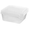 Набор контейнеров для заморозки продуктов Lucky Friday FROZEN, 3 штуки, 0,45 л, квадратные, цвет: прозрачный (количество товаров в комплекте: 3) - изображение