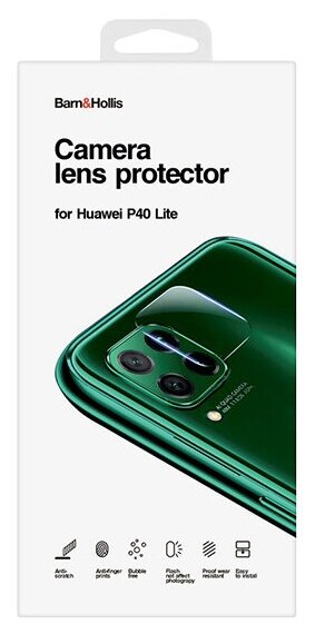 Защитное стекло на камеру для Huawei P40 Lite Barn&Hollis