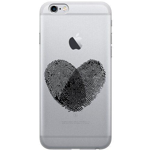 Силиконовый чехол на Apple iPhone 6s / 6 / Эпл Айфон 6 / 6с с рисунком Lovely Fingerprints силиконовый чехол на apple iphone 14 эпл айфон 14 с рисунком lovely fingerprints