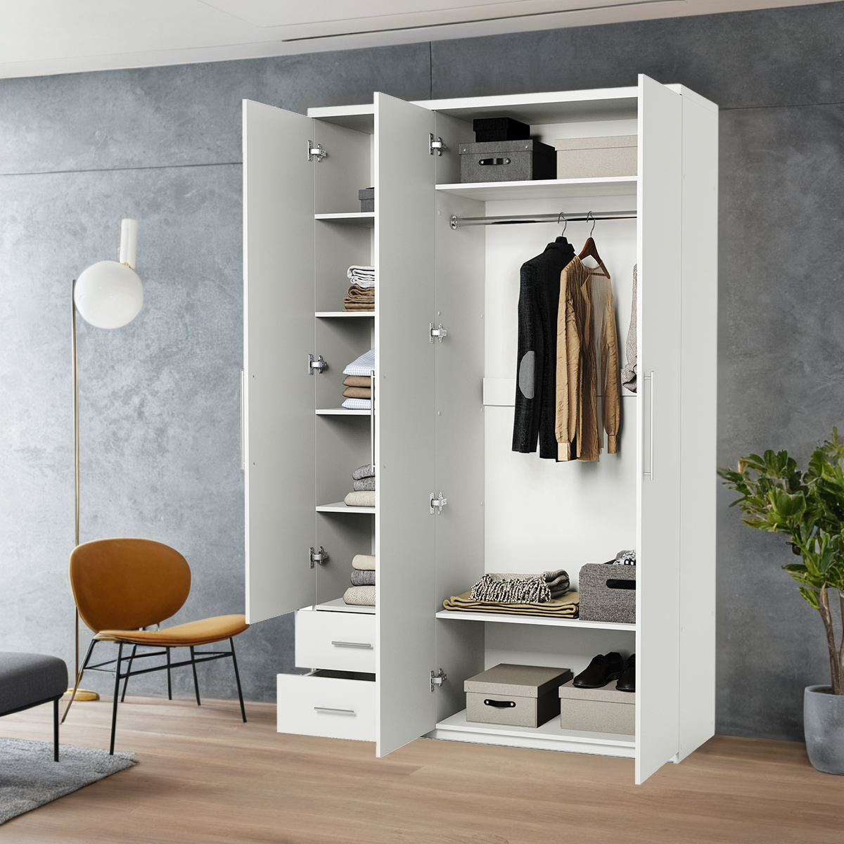 фото Шкаф трехдверный Шарм-Дизайн Мелодия МКЯ-32/1 105х60х220 орех