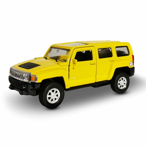 Машинка WELLY HUMMER H3 Желтый / модель машины 1:38 с пружинным механизмом