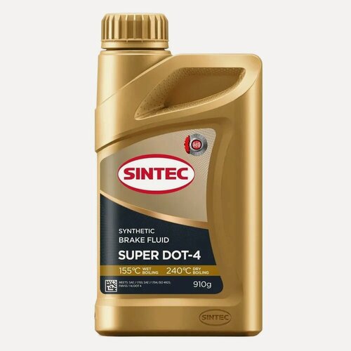 Изображение товара Тормозная жидкость SINTEC Super DOT-4, для легковых автомобилей, 910 г