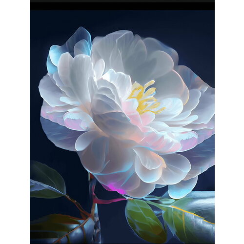 Алмазная мозаика на холсте на подрамнике 40х50 картина стразами Расцвет пиона 3290₽