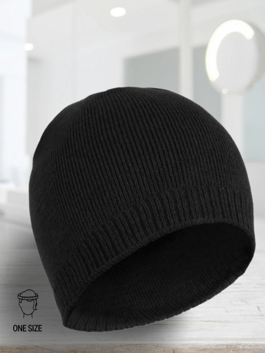Шапка-бини faiz для мальчиков и мужчин, размер 50-62, черные — фото 1