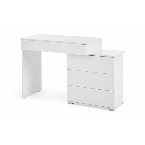 фото Туалетный стол hoff марко, 113,5х78х44,5 см, с ящиками и зеркалом, цвет белый