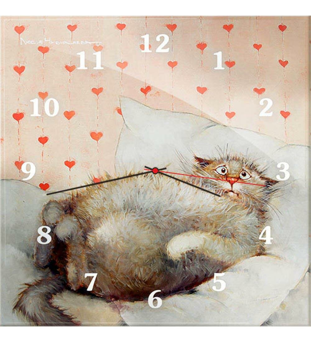Часы Любимый бегемотик 30х30 A2147961 Artangels Стекло