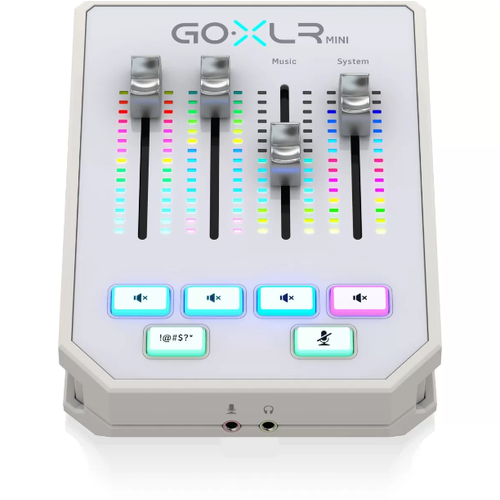 TC Helicon GO XLR Mini-WH звуковой интерфейс для live-стриминга и геймеров, микшер 4 фейдера