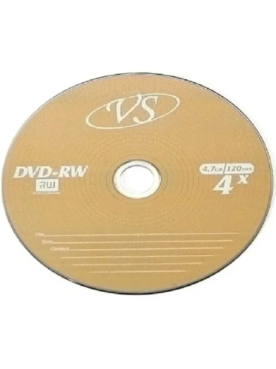 Диск DVD-R VS 4.7Gb, 120 min, 1-16x, 4 шт