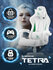 Игровое кресло компьютерное GAMELAB TETRA, белый/зеленый, искусст...