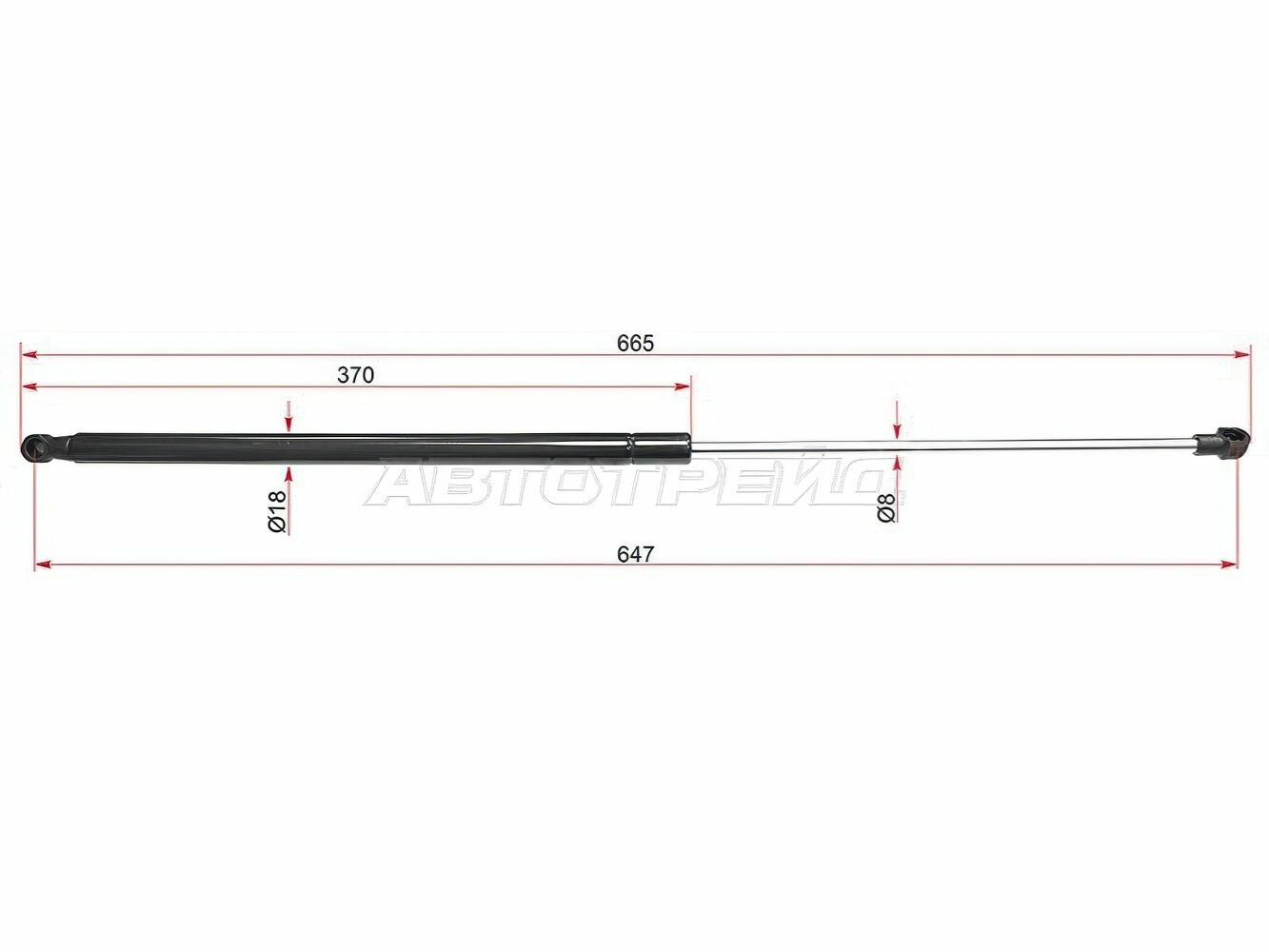 Амортизатор крышки багажника для Ниссан Жук арт ST904501KA2A SAT
