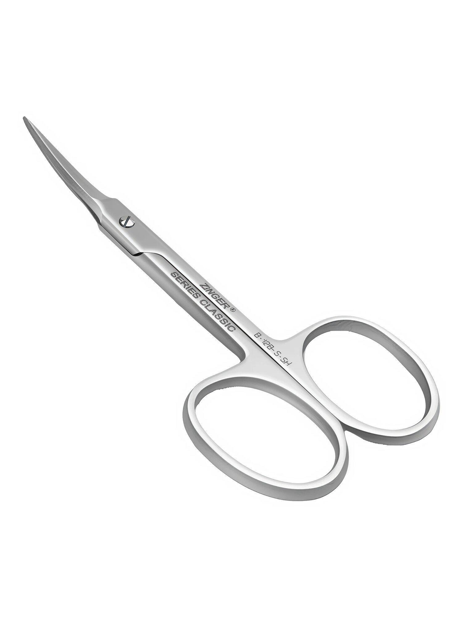 Ножницы маникюрные для кутикулы Zinger B-128 S SH Classic изогнутые, нержавеющая сталь, ручная заточка, серебристый