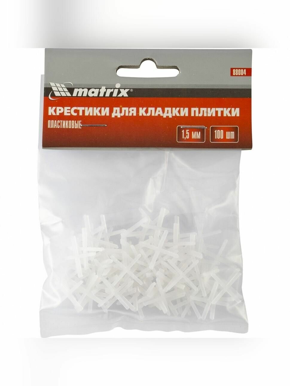 Крестики 1.5 мм для кладки плитки 100 шт Matrix 88084
