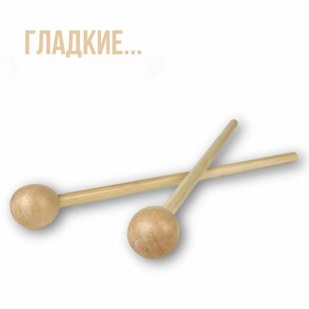 Деревянные палочки для ксилофона, металлофона, барабана, 2 штуки