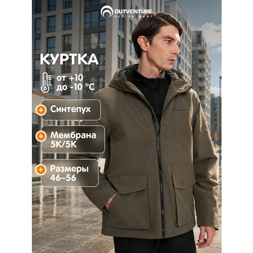фото Куртка outventure, размер 50, темно-коричневый