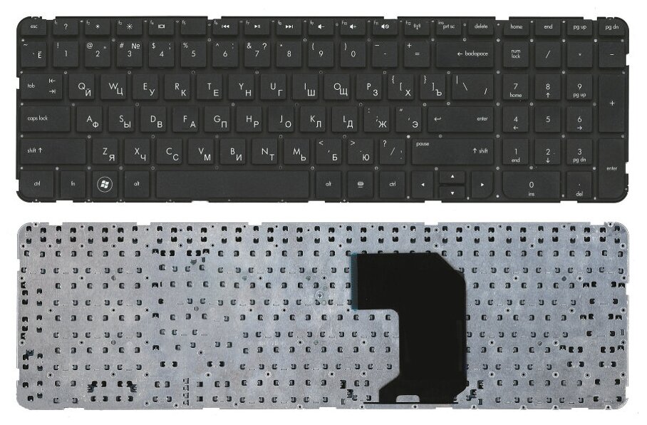 Клавиатура (keyboard) AER39U00120 для ноутбука HP Pavilion G7-2000, G7-2100, G7-2200, G7-2300, G7-2000er, G7-2000sr, черная без рамки