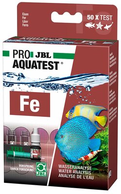 JBL ProAquaTest Fe Iron - Экспресс-тест для определения содержания железа в пресной и морской воде, примерно на 50 измерений