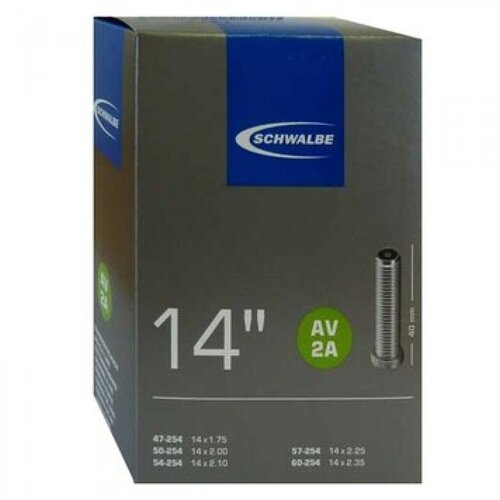 Камера. 14 авто ниппель 05-10407510 AV2A (47/60-254) IB AGV 40mm. SCHWALBE