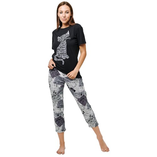 фото Женский домашний костюм ( брюки+ футболка), 44 размер натали
