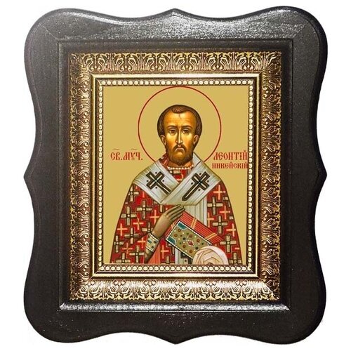 Леонтий (Леон) Никейский, Андриапольский священномученик. Икона на холсте. леонтий леон никейский андриапольский священномученик икона на холсте