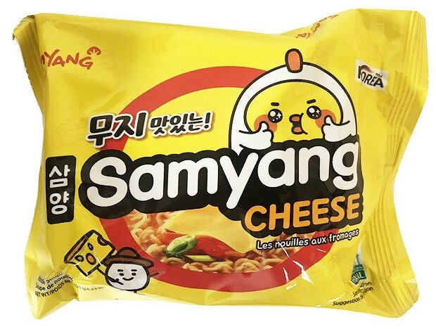 Лапша быстрого приготовления Samyang Чиз Рамен с сыром, 120 г