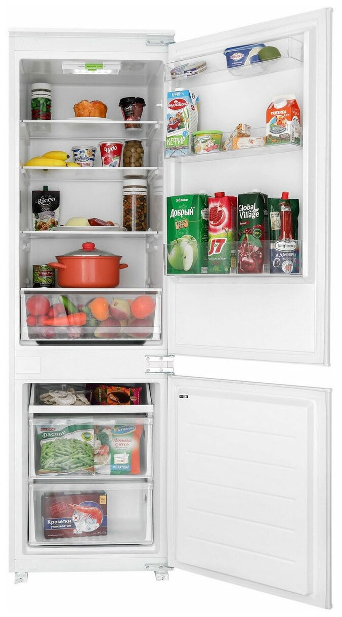 Встраиваемый двухкамерный холодильник Hiberg RFCB-300 LFW - фотография № 14