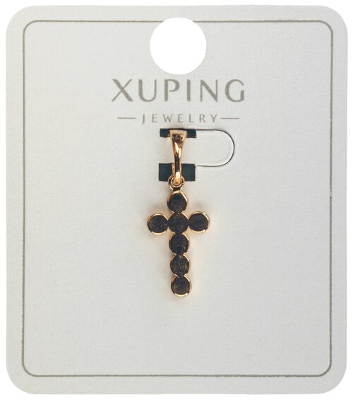 Крестик XUPING JEWELRY, золотистый, черный