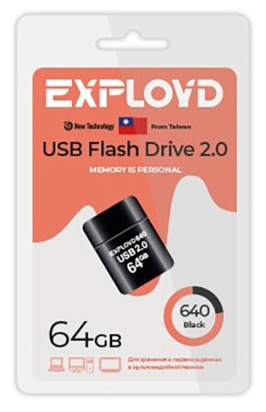 USB Flash Drive 64Gb - Exployd 640 2.0 EX-64GB-640-Black