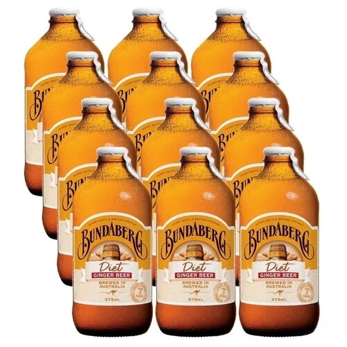 Лимонад Bundaberg Ginger Beer Diet, 0.375 л, стеклянная бутылка, 12 шт.