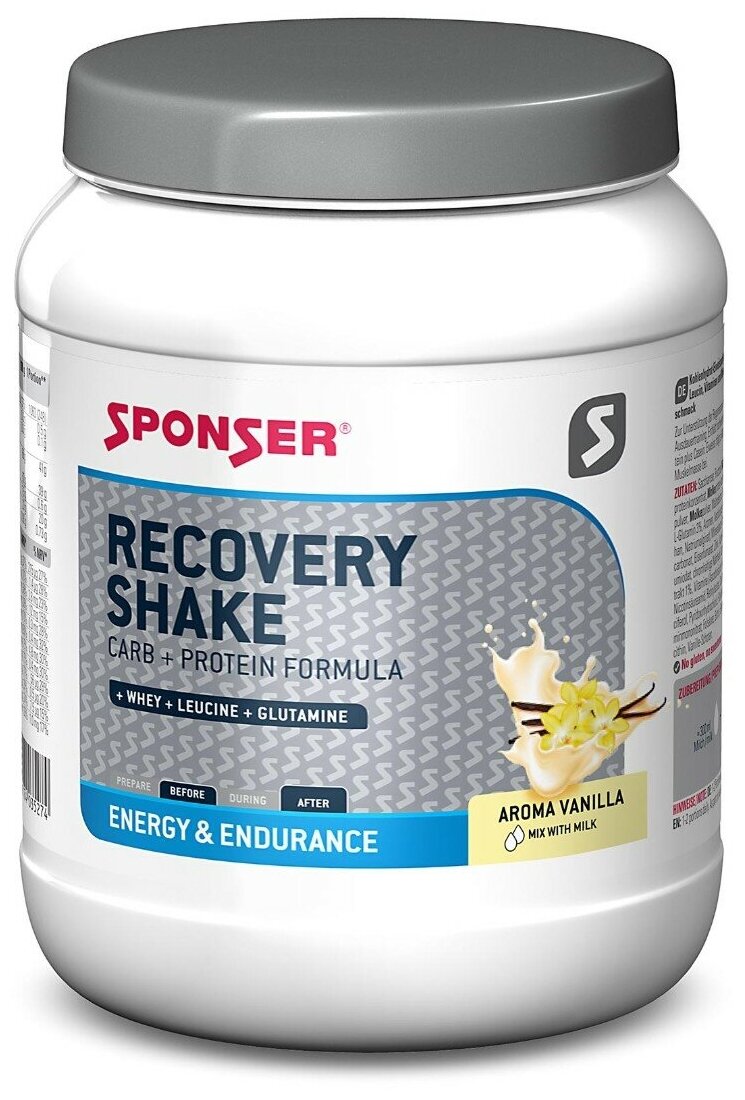 Гейнер Sponser Recovery Shake, 900 г, Ваниль