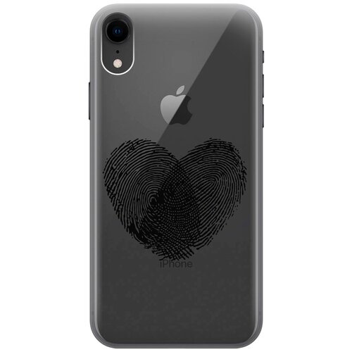 Силиконовый чехол на Apple iPhone XR / Эпл Айфон Икс Эр с рисунком Lovely Fingerprints силиконовый чехол на apple iphone xr эпл айфон икс эр с рисунком love charger