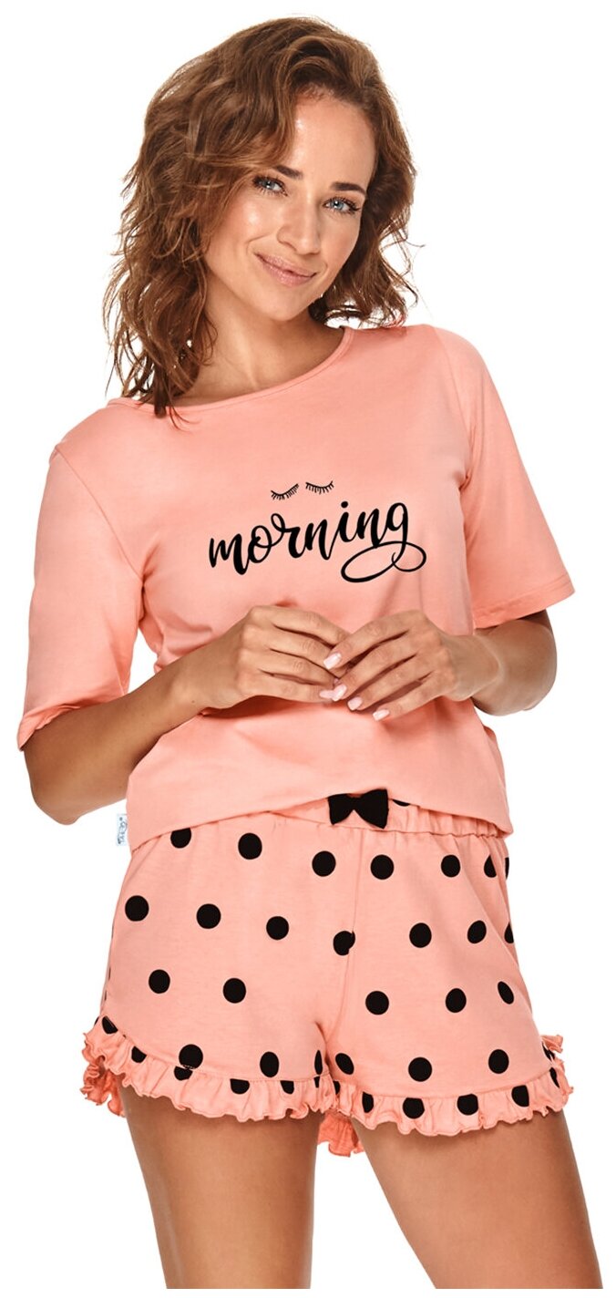 Пижама Taro, шорты, футболка, короткий рукав, размер M, розовый