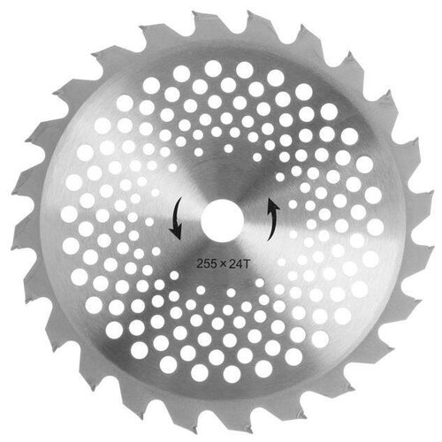 Нож / диск для триммера победитовый ( 255 мм, 24 зуб, 1,4 мм, 25,4 мм посадочный диаметр)